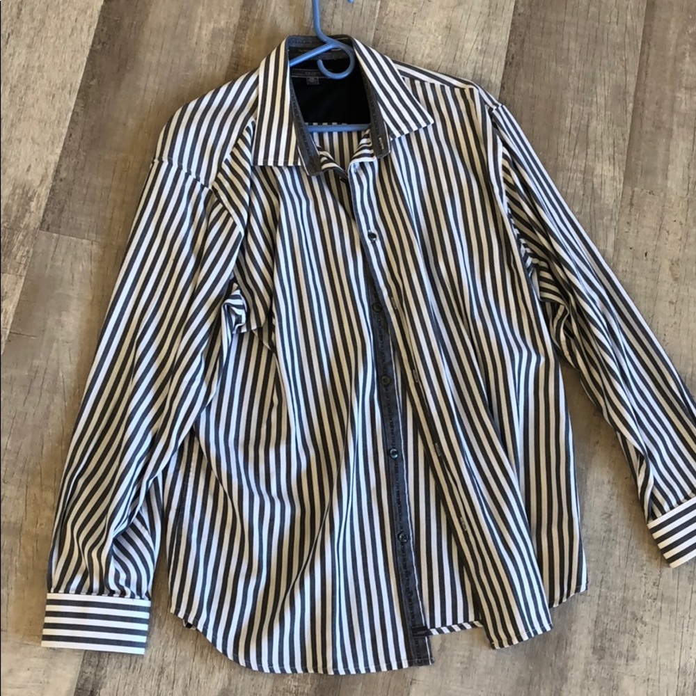 Cezani Button Down Stripe Shirt